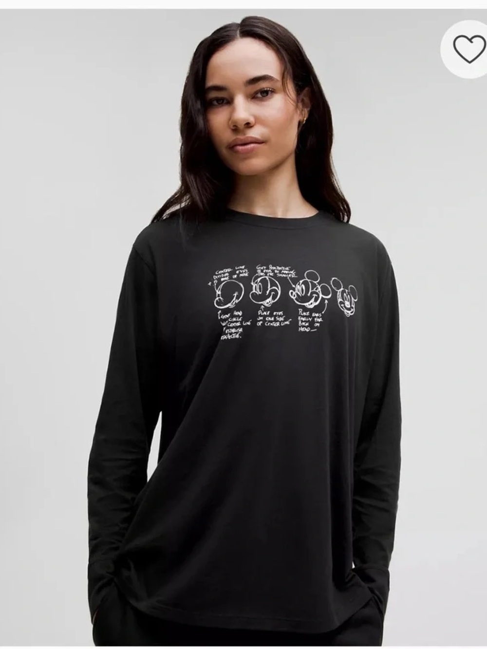 lululemon athletica Black Disney Logo Tee